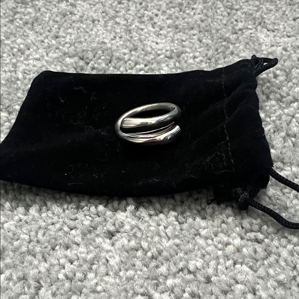 Silver Double Band Ring